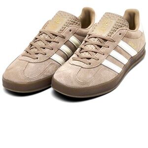 🐻💗 ADIDAS GAZELLE INDOOR CHALKY Taupe BROWN PINK 💗🐻